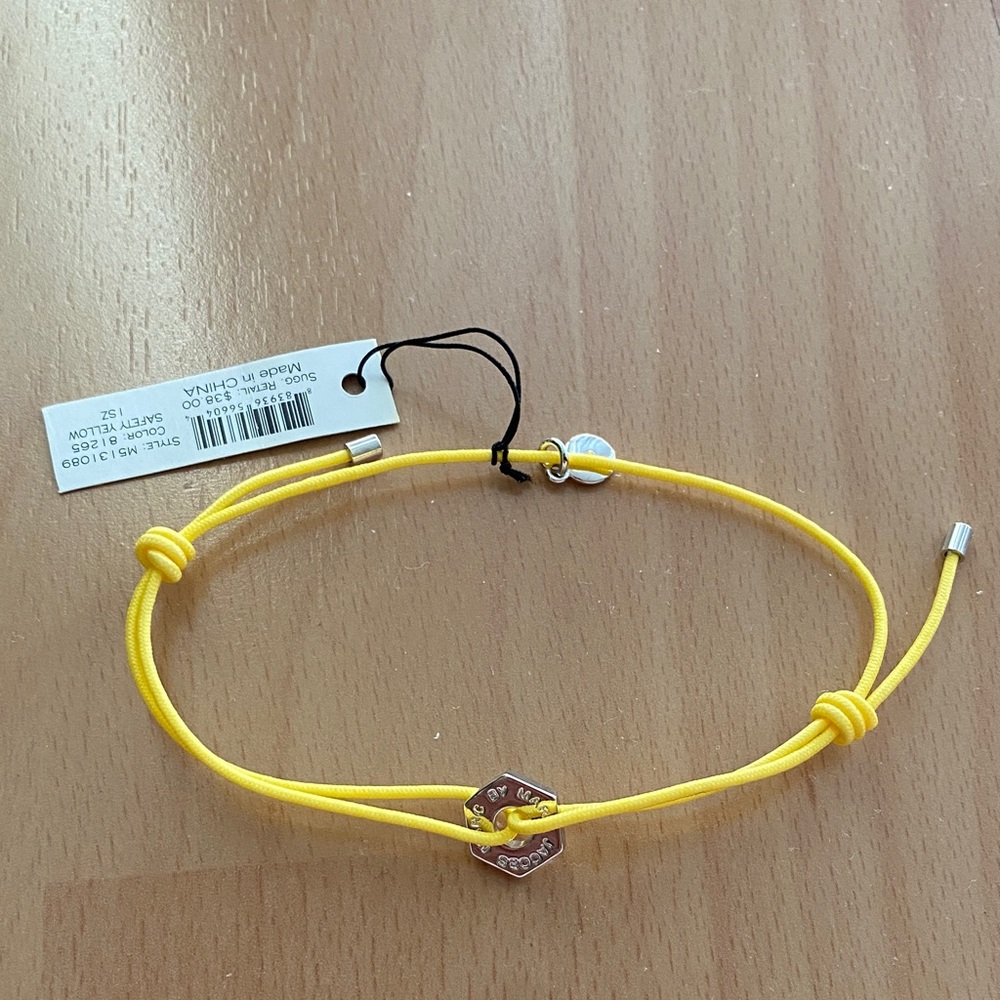 Marc Jacob Yellow Cord Bracelet with Charm